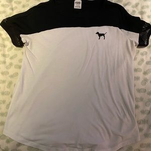 black and white PINK tee